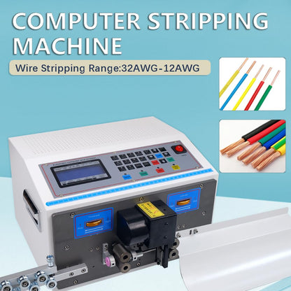 Automatic Wire Stripping Machine for 32-12AWG Copper Wires, Electronic wire cutting machine Computer stripping machine