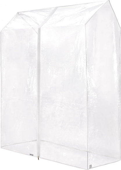 HANGERWORLD 4ft Clothes Garment Rack Cover, Clear Showerproof COVER ONLY (48"x24"x65")