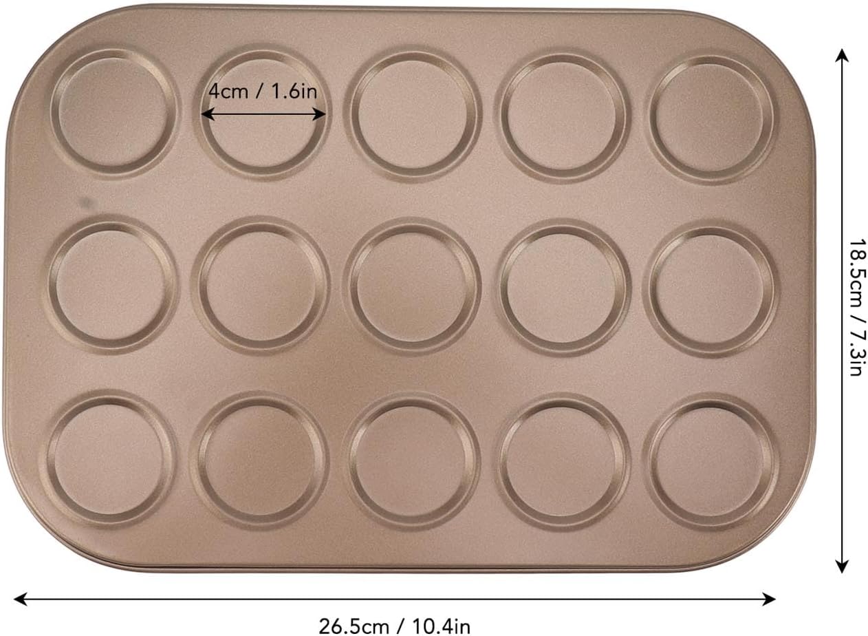 Muffin Cupcake Pan for Baking, Small Whoopie Pie Pan, Carbon Steel Bakeware for Muffins, Moon Pie, Cookies