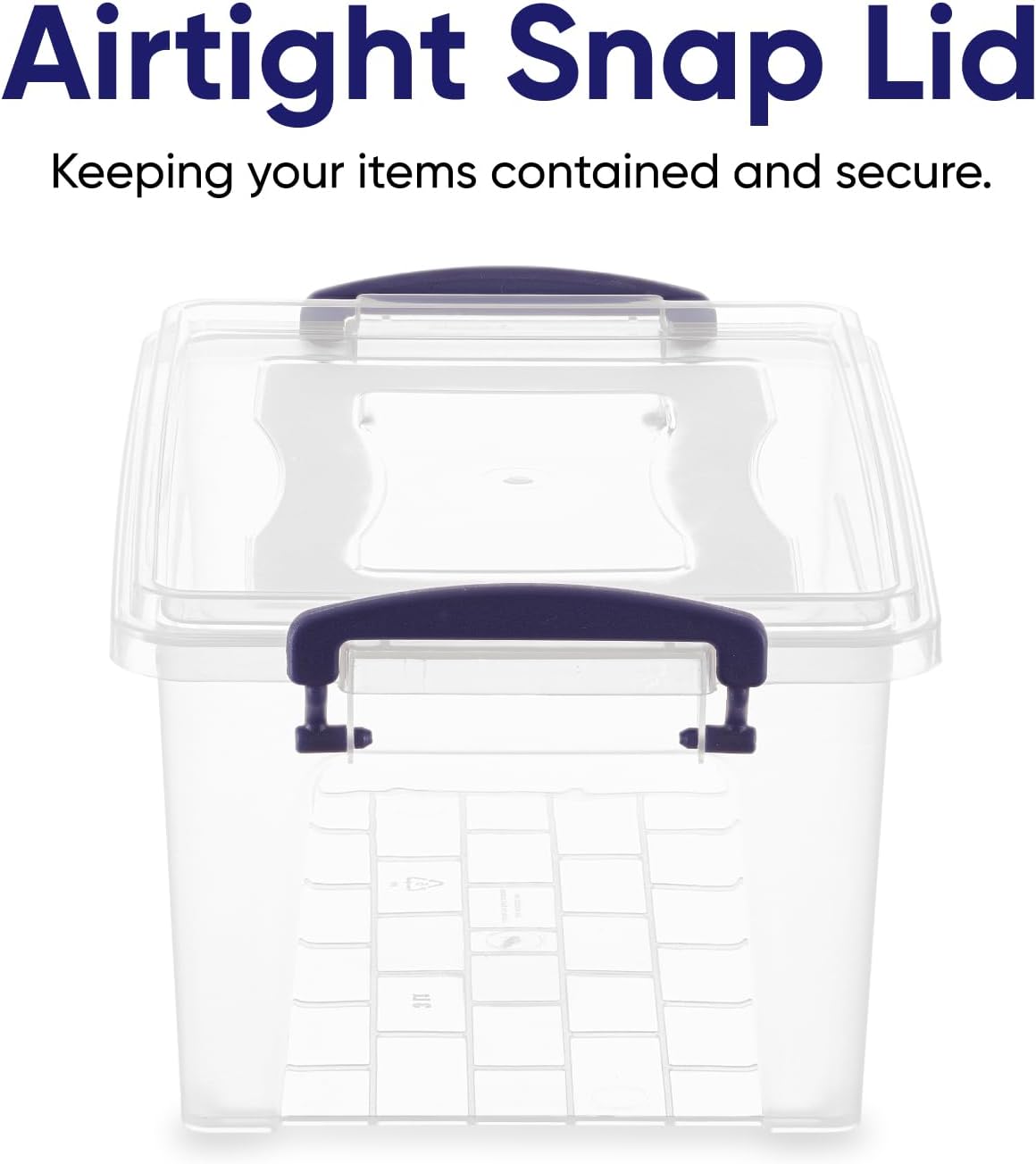 Superio Clear Storage Bins with Lids, Stackable Box with Latches and Handles, Extra Small, 2 Pack