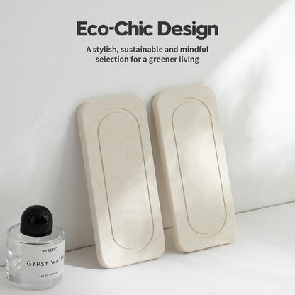 2Pack Diatomite Stone Sink Tray, Water Absorbing Faucet Mat for Kitchen & Bathroom Counter, Quick Dry Decorative Soap Dish Makeup Vanity Caddy,Dispenser Sponge Holder Organizer, Beige-8"x 3.8"