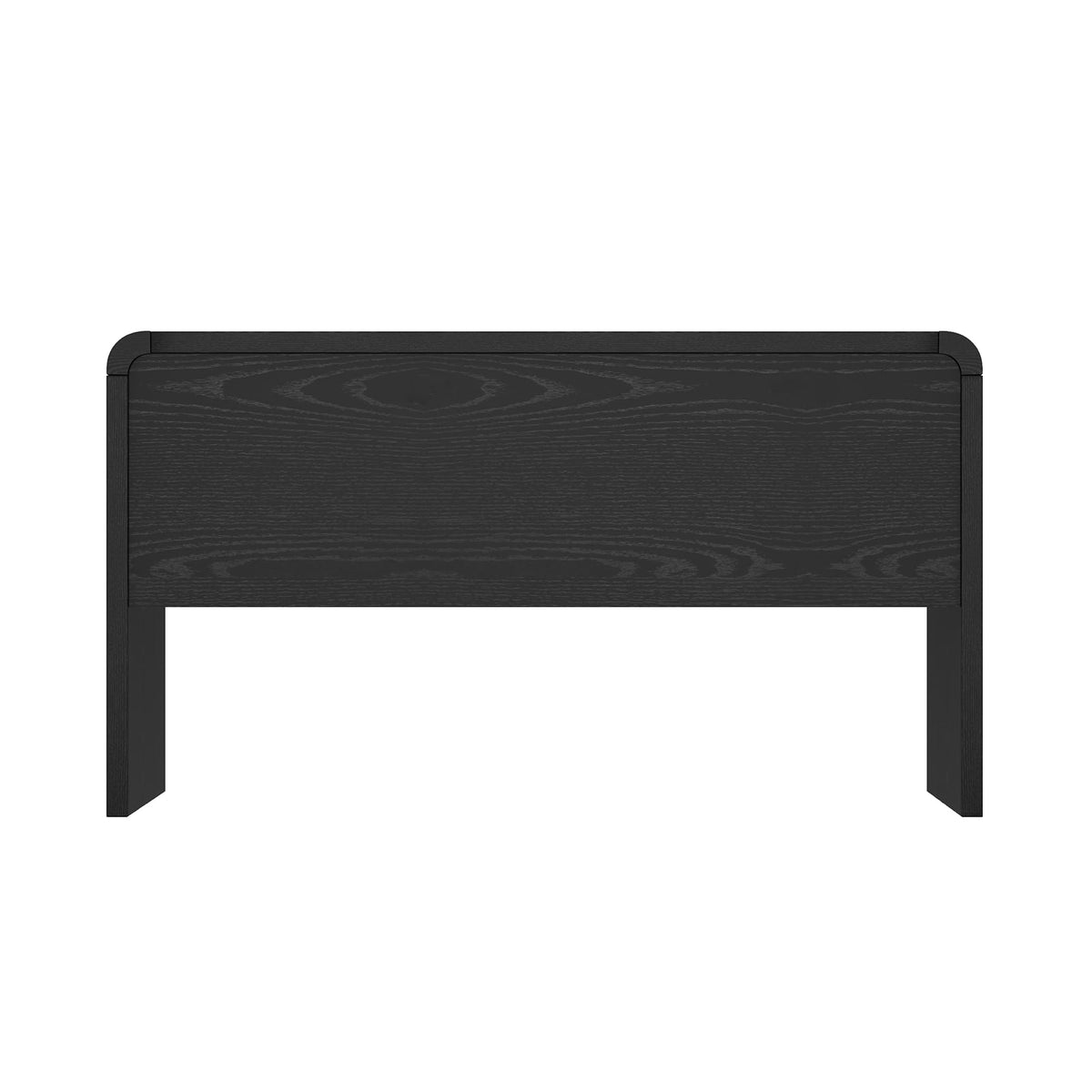 Manhattan Comfort Grace 54" Modern Office Desk with 2 Drawers, Wood Table with Metal Recessed Handles for Work from Home, Study, Craft, Stylish Executive Desk, Black