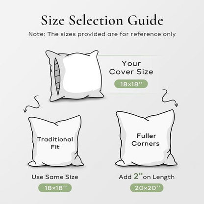 Ashler Home Deco Synthetic Down Pillow Inserts, 20x20 Down Alternative Throw Pillows Insert Sleeping Pillows with 100% Cotton Cover Decorative Pillow Stuffer for Sofa, Couch Bed(Set of 2, White)