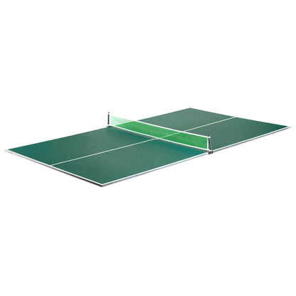 Hathaway 9 ft Quick Set Table Tennis Conversion Top – Regulation Sized, Foldable, Durable Engineered Surface, Protection Pads – Indoor Ping Pong Table Topper for Pool Table w/Net & Posts – Green