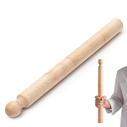 Geetery 24 Inch Long Pasta Rolling Pin 1.87 in Diameter Handmade Italian Tool Vintage Wood Rolling Pin for Home Kitchen Baking Birthday Gift for Mom