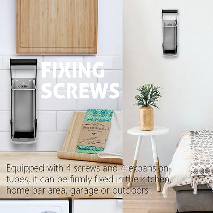 X5MPLXPMX Can Crusher Wall Mounted – Heavy Duty 16oz & 12oz Smasher with Anti-Pop Pillars and Thickened Base – Recycling Tool for Seltzer, Soda Cans, Garage & Man Cave, Includes Gloves (Grey)