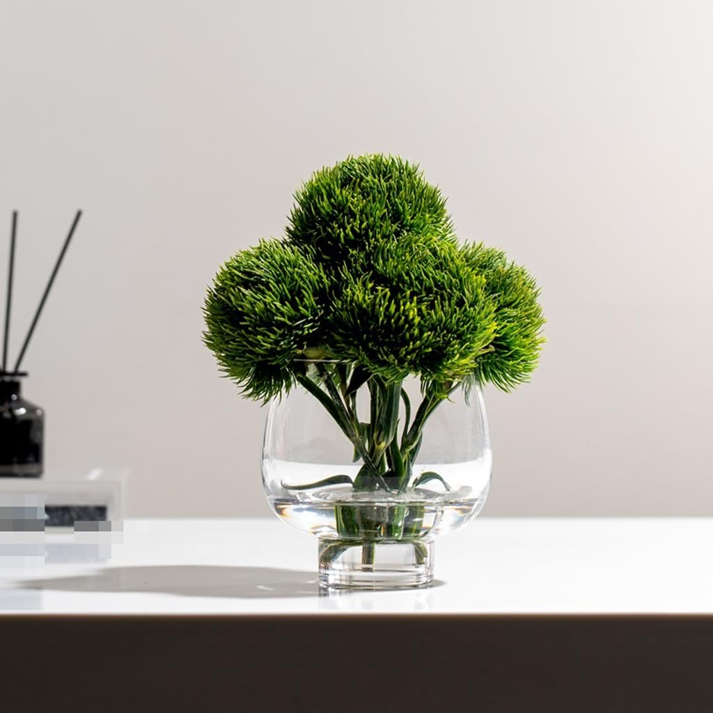 Creative Glass Flower Arrangement Artificial Front Desk Hotel Restaurant Light Luxury Table Fake Plants