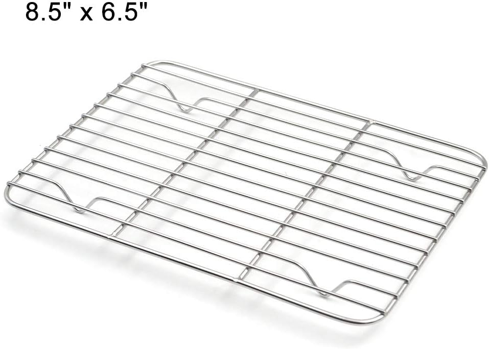 Aspire Cooling Rack 2 Pack | 9" x 7" Stainless Steel Baking Racks for Cooking, Baking, Roasting, Grilling