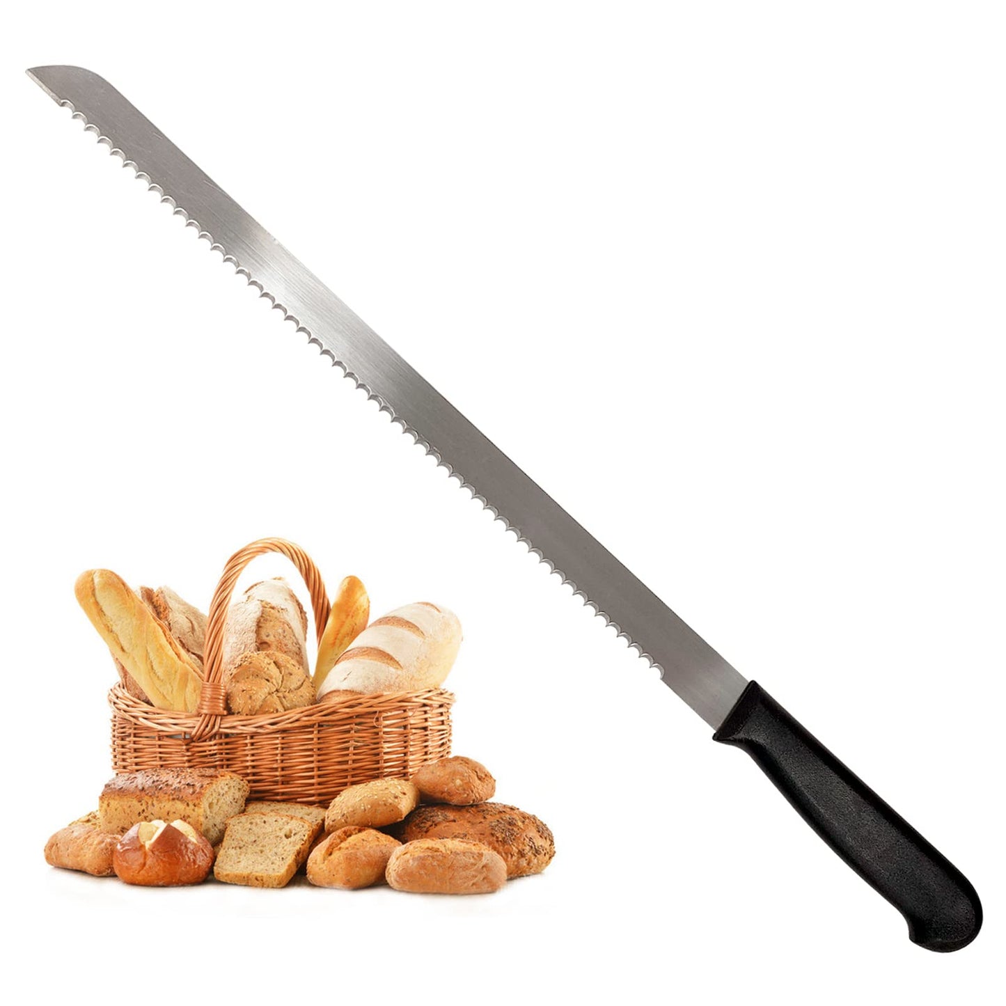 Kiss Core 18.1-inch Bread Knife for Homemade Bread, Long Serrated Knife Stainless Steel Loaf Cutter for Cakes, Sandwiches