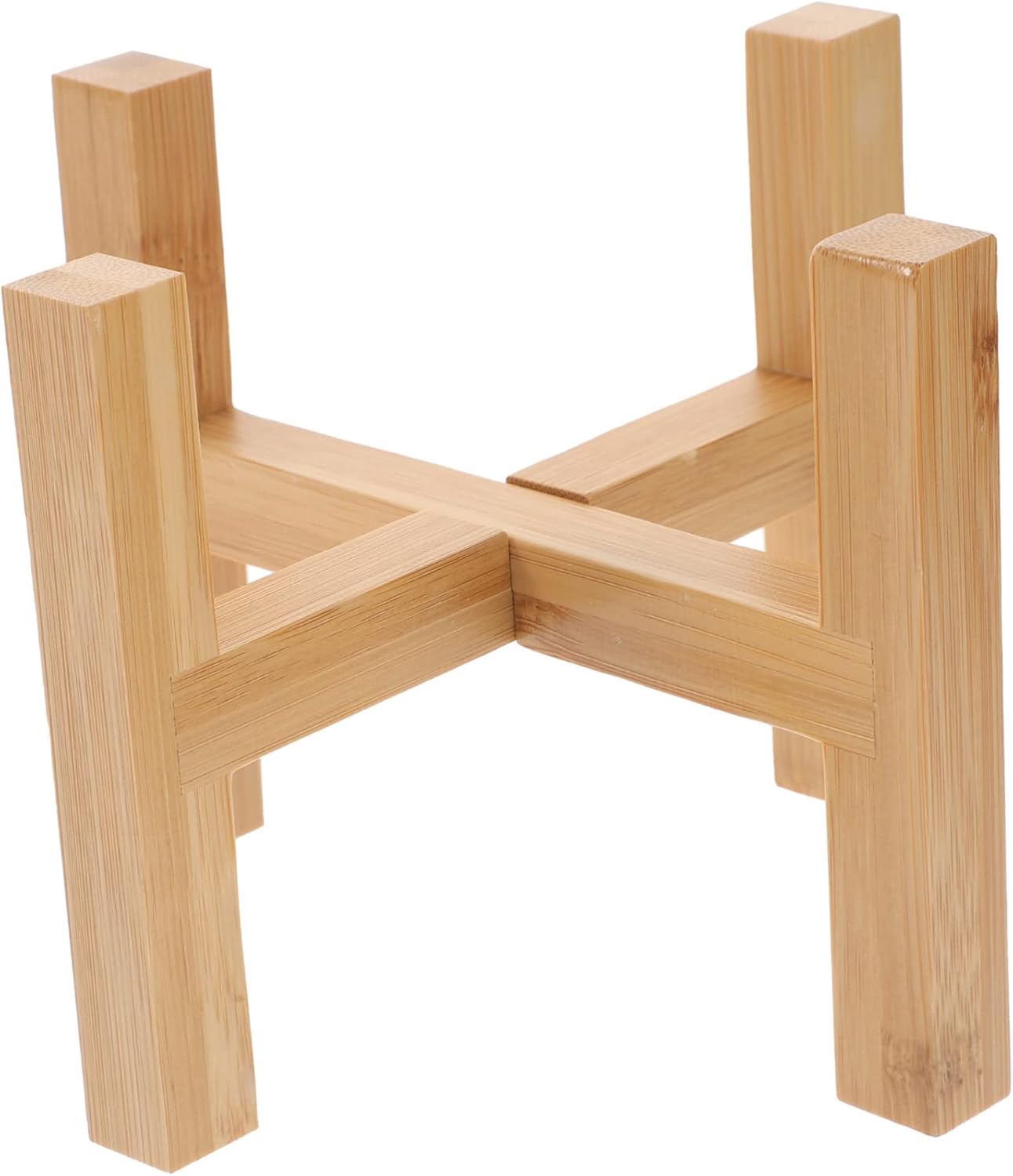 Wooden Planter Stand - 1pc Bamboo Tray Small Plant Holder Shelf for Indoor Flower Pots, Bonsai Stand