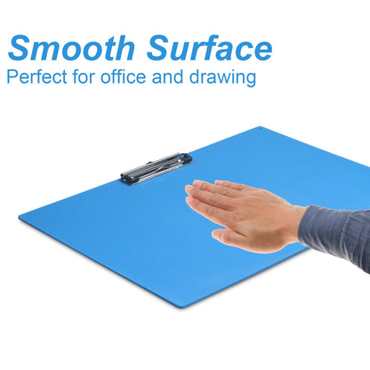 Acocony 11x17 Clipboard with Ruler Extra Large Clipboard Landscape Low Profile Clip 11 x 17 Clipping Board Plastic Blue Pack of 1