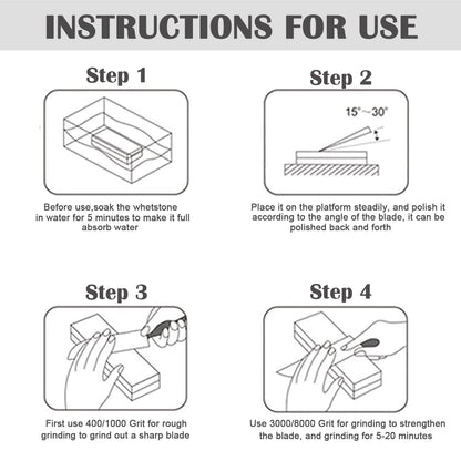 Knife Sharpening Stone Kit – 400/1000 3000/8000 Grit Wet Kitchen Whetstone Knife Sharpener Set with Non-slip Bamboo Rubber Base, Angle Guide, Flattening, Leather Strop and Cut Resistant Gloves