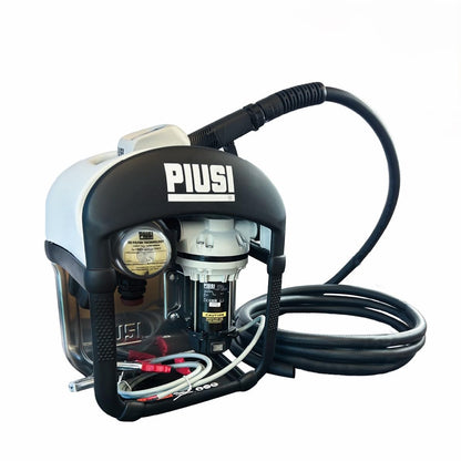 Piusi THREE25 DEF Transfer Pump Kit 9 GPM Equipped with Filter, 19 ft Discharge Hose, Automatic Nozzle with Meter Specifically Designed for IBC Tanks (DC 12V)