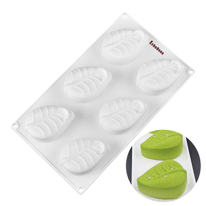 EchoDone 6 Cavities Tree Leaves Silicone Soap Mold DIY Craft Art Cake Mold Handmade Silicone Molds For Candle Soap Lotion Bars Mousse Making Supplier
