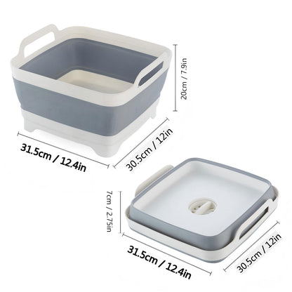 Sipobuy Foldable Sink Vegetable Fruit Bowl Dish Washing Storage Basin Basket, Portable Space-Saving for Kitchen, RV, Campers, and Travel Trailers