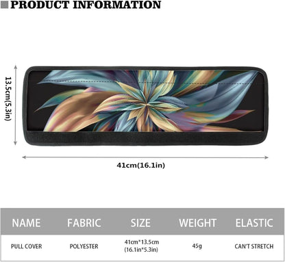 Refrigerator Door Handle Covers, Pack of 2 Non-slip Protective Mat for Kitchen Appliances, Flower Design