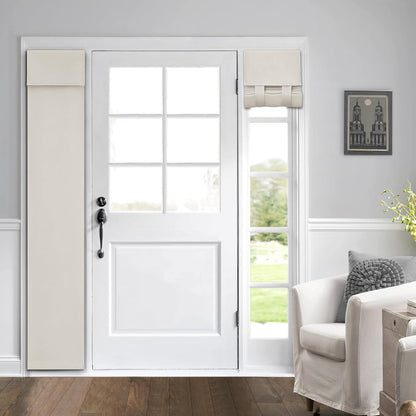 HOMEIDEAS Sidelight Curtains for Front Door, Thermal Insulated Privacy Door Shades, 1 Panel, Cream