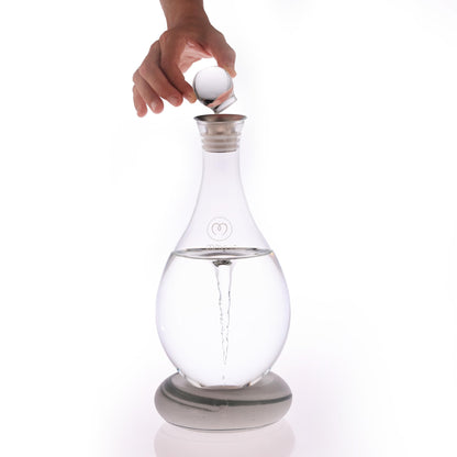 MAYU, Glass Topper Designed for Mayu Swirl Structured Water Carafe, Enhances Aesthetics, Preserves Freshness, Prevents Dust, Grade-A Borosilicate Glass, Dishwasher Safe, Modern Minimalist Design