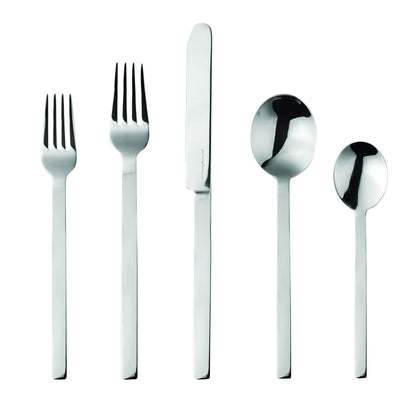 MEPRA 107522020 Stile By Pininfarina Mirror 20-Piece Durable 18/10 Stainless Steel European and American Style Flatware Cutlery Set for Fine Dining, Dishwasher Safe - Service for 4
