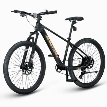 SPATIAL Mountain Bike/Fat Tire, 24/26/27.5/29 Inch Outdoor Cycling Bike, 8/21 Speed Lightweight Aluminum Frame | Dual Disc Brakes, Adjustable Ergonomic Seat for Adult Teens (Black, 27.5'')