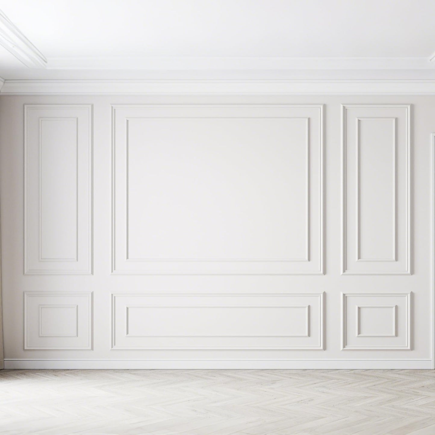 Pangda 3 Sets Peel and Stick Wall Molding Kit Inner and Outer Layer Style Premade Wainscoting Panel for Interior Wall Moulding Decor Accent Molding (31x63inch+78x63inch)