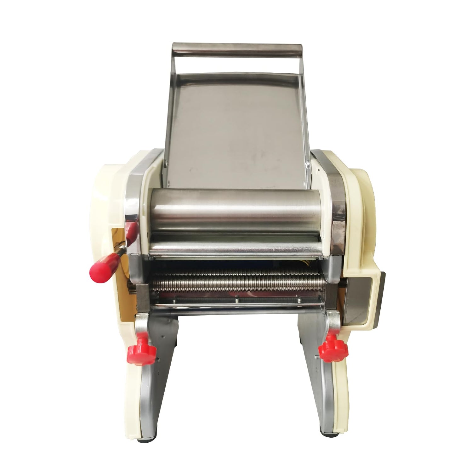JARYANNIX Stainless Steel Electric Pasta Press Maker, 3mm Round Knife Noodle Making Machine Adjustable Width Automatic Noodle Maker for Home Commercial 110V 550W
