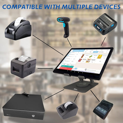 MR.BOSS MRBOSS Mobile POS Cash Register 10.1” Tablet 3" 80mm Receipt Portable Printer Software app for Small Business Restaurant Retail Grocery Convenience Mobile Food Dining car