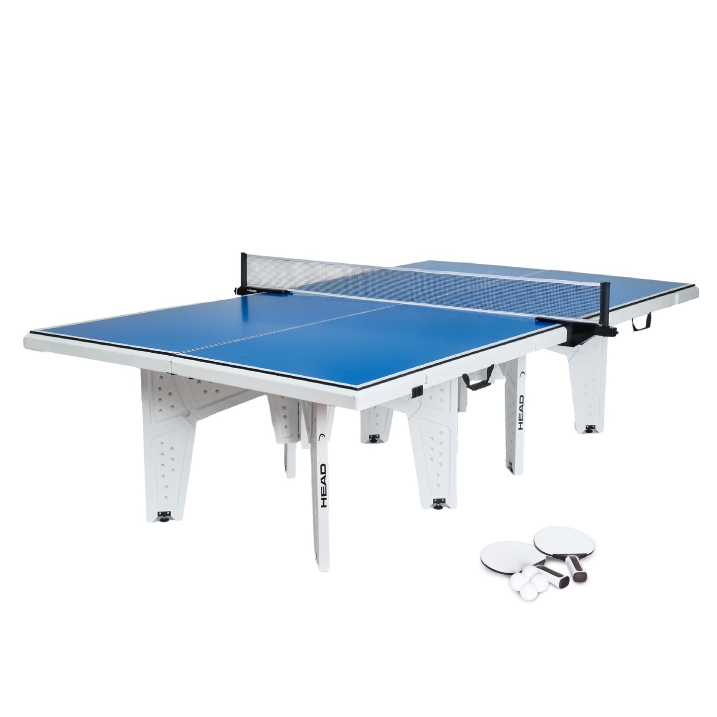 HEAD Full-Size Outdoor Ping Pong Table - 9ft x 5ft - Complete Table Tennis Set with Two Paddles & Three Balls - All-Weather Composite Surface for Outdoor Games - Quick Pop-Up Setup & Ping Pong Paddles