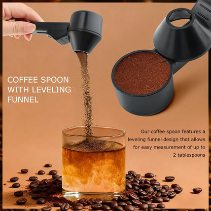 Measuring Scoop with Funnel and Leveler, 2 Tbsp, 0.79 in Tip, ABS