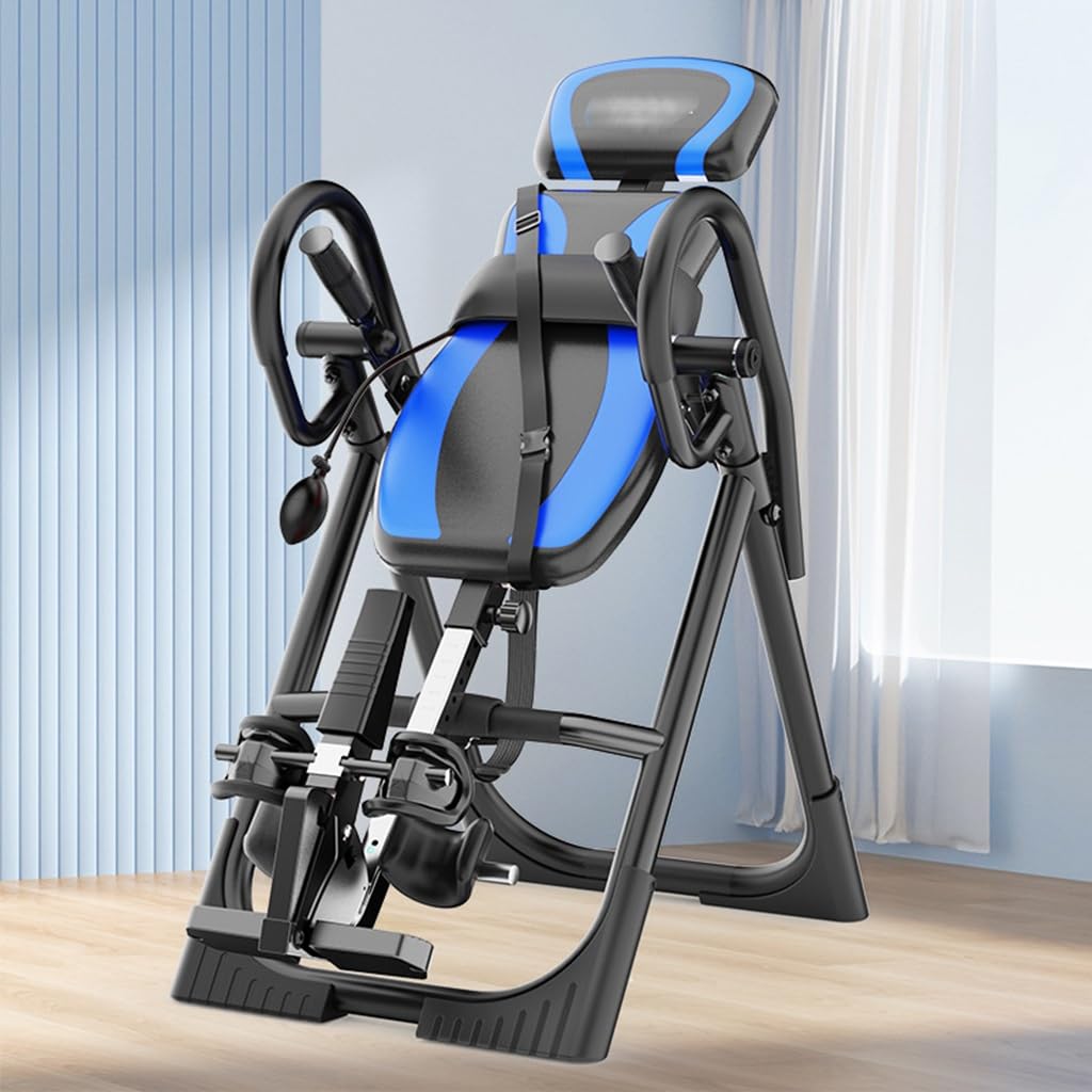 MAgiLL Heavy Duty Inversion Table 330 lbs Capacity with Adjustable Protective Belt Inversion Table for Back Pain Relief Updated