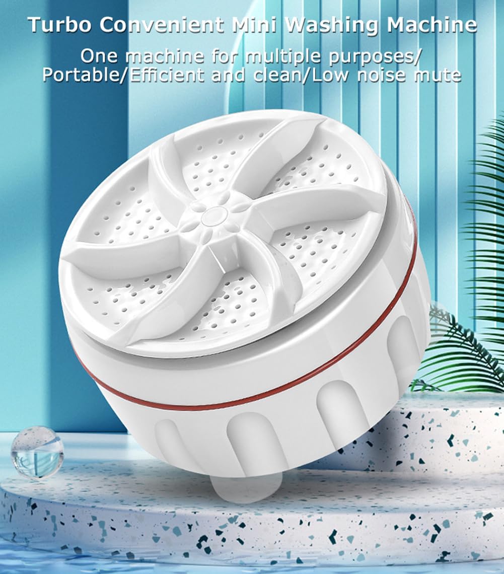 Portable USB Powered Mini Turbo Washer, Cleaning Washing Machine for Socks and Baby Clothes