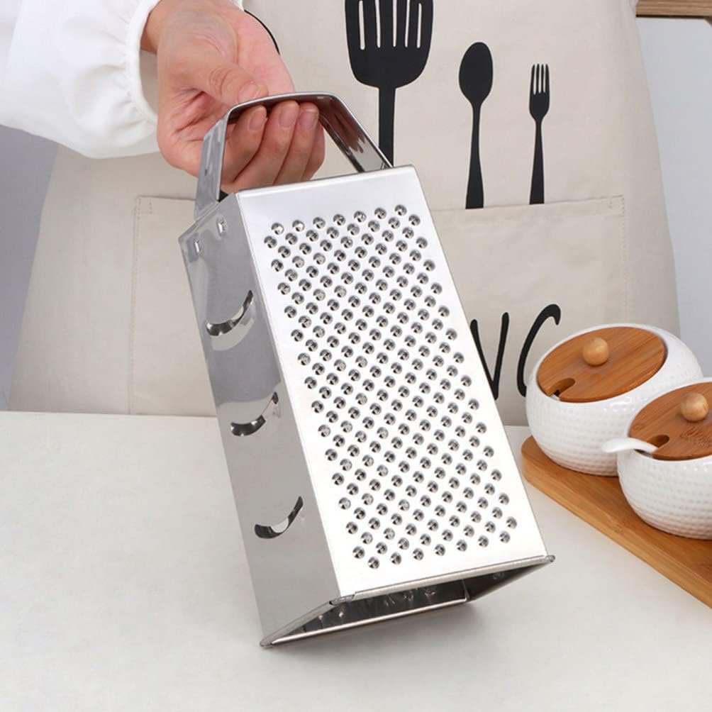 SHERCHPRY Cheese Slicer, Box Grater, Stainless Steel Vegetable Shredder Mandoline Slicer for Kitchen, 6inch Potato