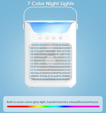 Personal Air Cooler - Portable Air Conditioner, 3 in 1 Air Cooling Fan with 3 Wind Speeds, Large Water Tank, Colorful
