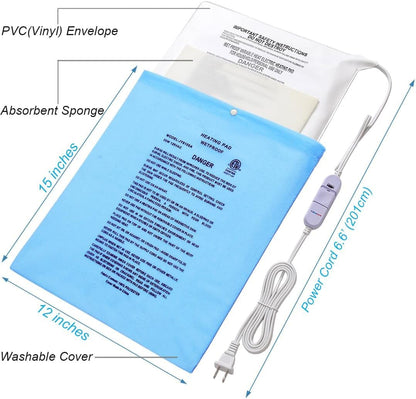 Boncare Stay On NO Auto-Off Hot Heating Pad for Cramps and Back Pain Relief Boncare Fomentera Electrica Lumbar Moist & Dry Heat Washable Cover (Sky Blue) (12"x15", 1.00, Count)