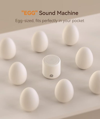 Dreamegg Portable White Noise Machine - Egg-Sized Sleep Aid with 16 Nature Sounds & Timer | Cream