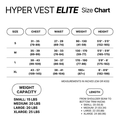 Hyperwear HyperVest ELITE Adjustable Weighted Vest for Women and Men — 10 lb Thin Steel Weights, Stretch CORDURA Fabric — Weight Vest for Walking, Running, Strength Training — Large Size, Jet Black