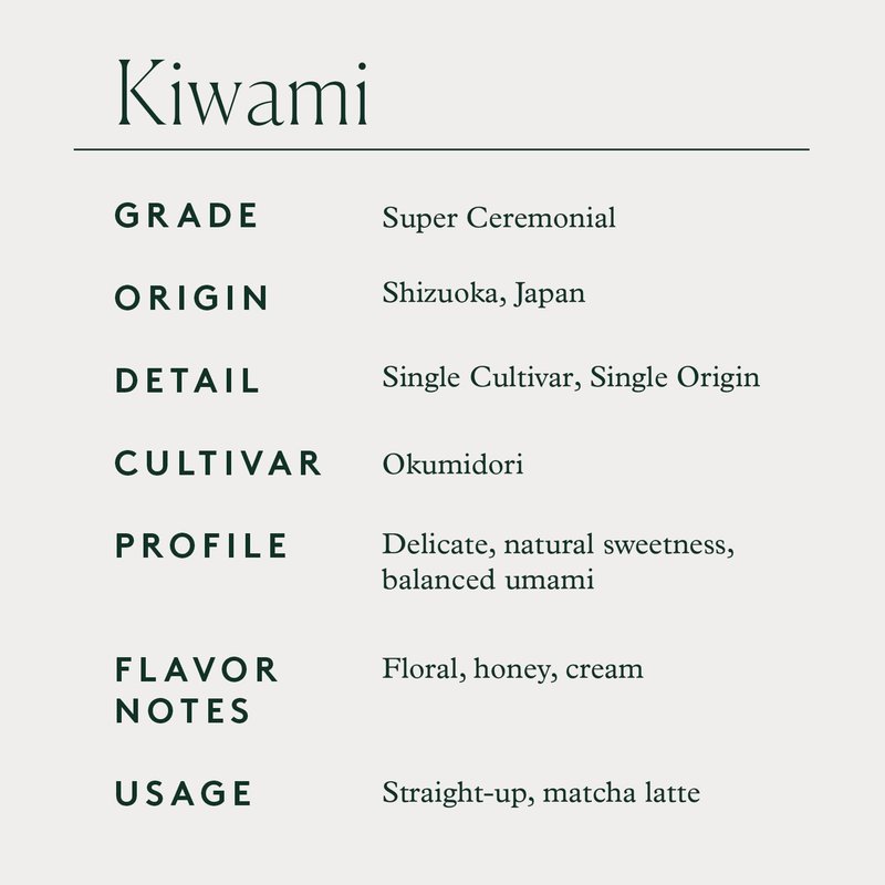 Matchaful - Kiwami - Single Origin, Super Ceremonial Matcha - Fine Green Tea Powder, Direct-Trade From Shizuoka, Japan - Balanced with Flavor Notes of Floral, Honey, and Cream - 100g Bag