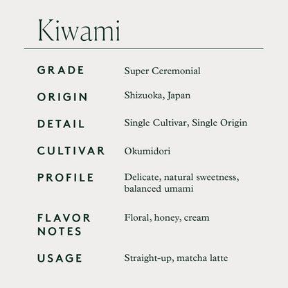Matchaful - Kiwami - Single Origin, Super Ceremonial Matcha - Fine Green Tea Powder, Direct-Trade From Shizuoka, Japan - Balanced with Flavor Notes of Floral, Honey, and Cream - 100g Bag
