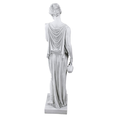 Design Toscano KY71304 Hebe Greek Woman Patron of Youth Indoor/Outdoor Garden Statue, Large Size, 10 inches Wide, 32 inches Tall, Handcast Polyresin, Antique Stone Finish