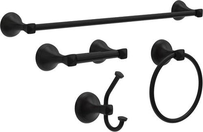 Delta Toilet Paper Holder - Spring Loaded Design | Matte Black Finish | Wall Mountable