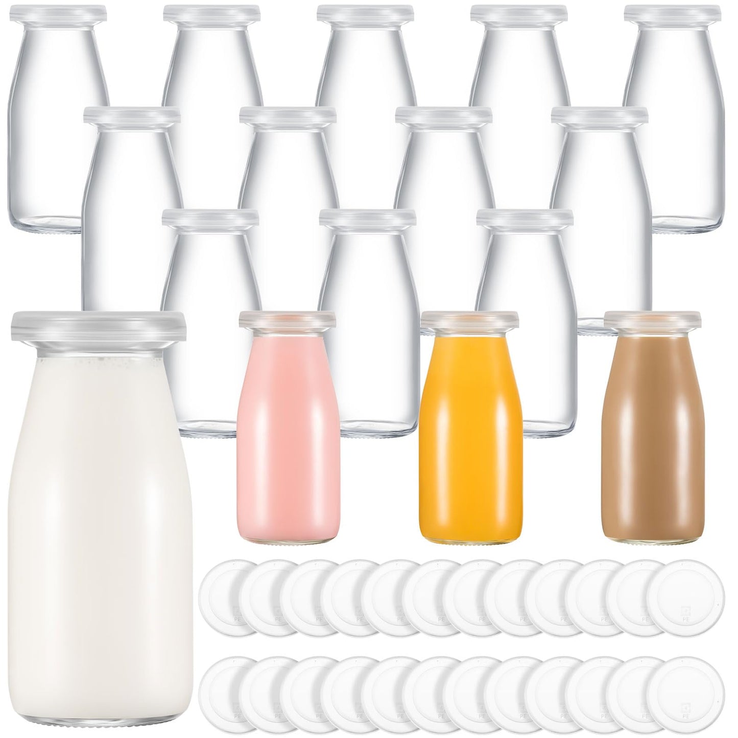 Zubebe 12 Pack 3 oz Mini Glass Jars with 24 Lids - Versatile Small Jars for Wedding Favors, Crafts, Spices, DIY Candles, and Travel Toiletries