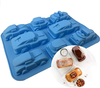Silicone Carton Car Mold, Baking Molds for Birthday Theme Party, Muffin Cups, Ice Cube, Soap, Cake