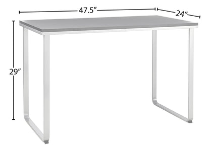 Safco 1943BLSL Home Office Table Computer Desk, Black and Silver