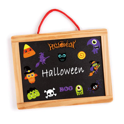 Winlyn 517 Pcs Bulk Foam Halloween Prints Stickers Self-Adhesive Pumpkins Jack-O'-Lantern Ghost Witch Bats Monster Stickers 1" 1.5" 2" Embellishments for Kids Craft Favors Rewards Halloween Decoration
