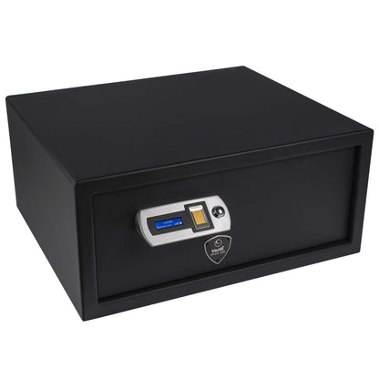 Verifi Biometric S5800 with FBI Fingerprint Sensor for Locker, Alloy Steel, 0.83 Cubic Feet Capacity, Wall Mount, Audible Alerts, Adjustable LED Lighting, Black