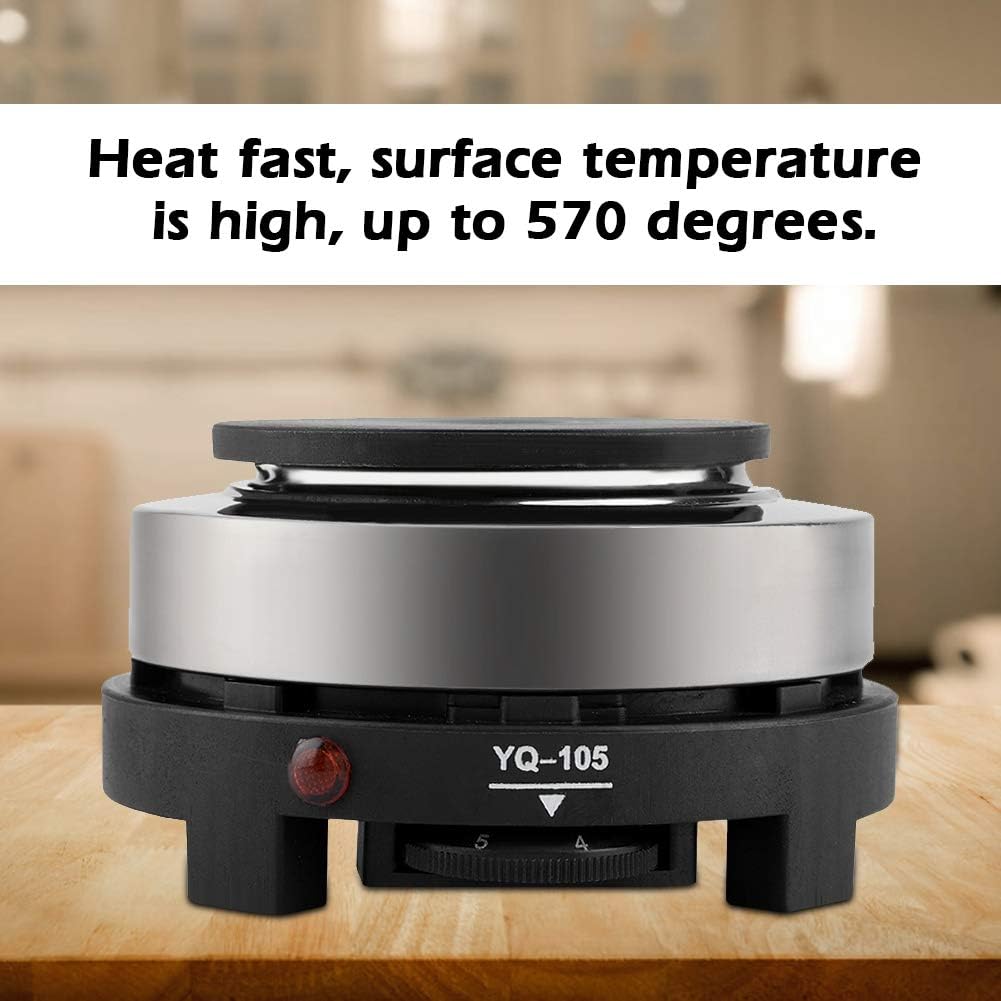 Nikou Electric Mini Stove, Portable 500W Cooking Plate Hot Plate Multifunction Home Heater (US Plug 110V)