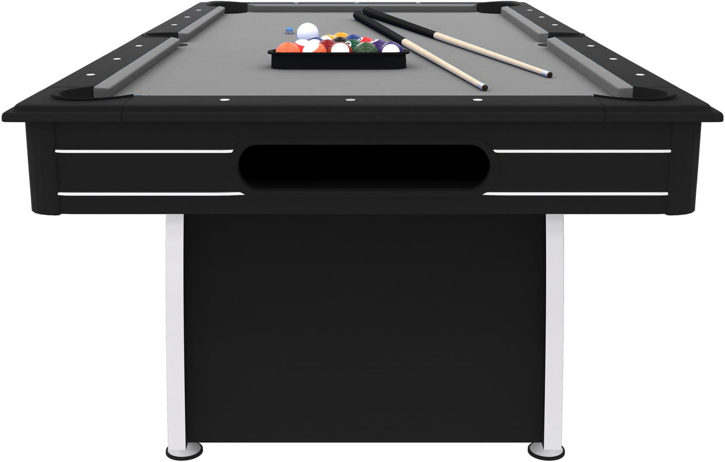 Fat Cat Tucson 7 Foot Pool Table with Automatic Ball Return, Billiard Table with Arcade Style Black Finish, 818 Bumpers, Includes Cues and Balls