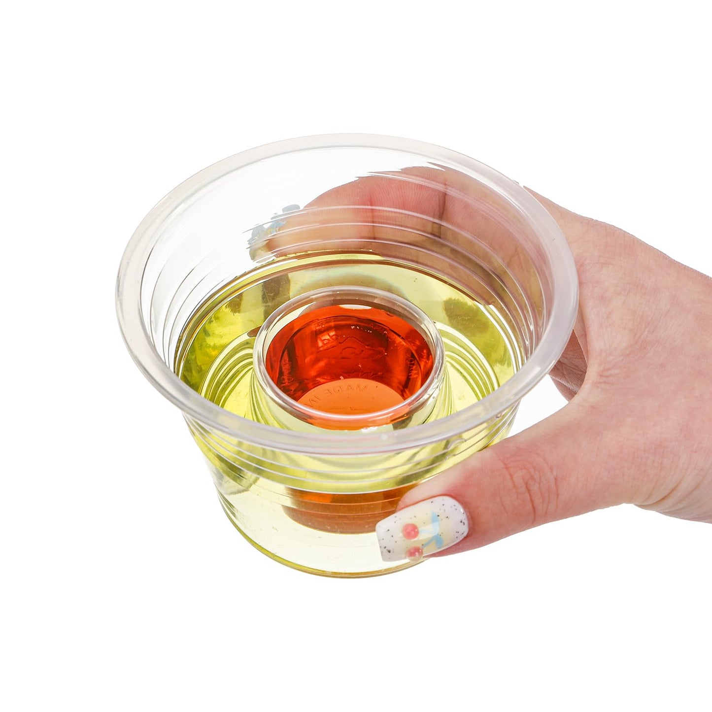 Coloch 200 Pack Plastic Bomber Cups, Disposable Bomb Cups Clear Power Bomber Double Shot Glass for Shots, Mixed Drinks, Party