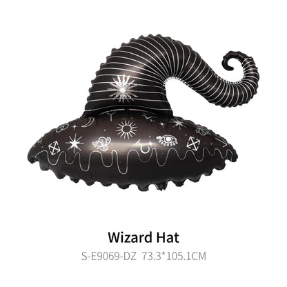 Wizard Hat Balloons Raven Balloons Broom Magic Birthday Party Decorations Witch Birthday Party Decor Wizard Themed Decor Crow Witchcore Decor