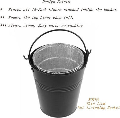 Firsgrill 30-Pack Grease Bucket Liners - Perfect Replacement for Z Grill & Green Mountain Smokers